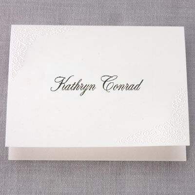 Vignette with Cascading Floral Embossed Premier Design Foldover Note Cards